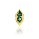 Avalon – 14K Gold Moss Agate Threadless End