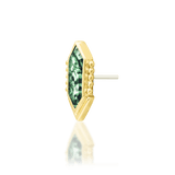 Avalon – 14K Gold Moss Agate Threadless End