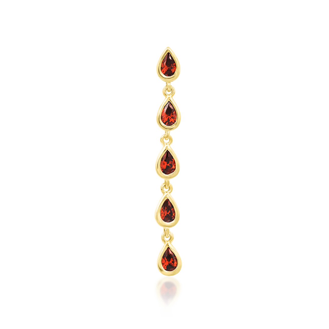 Ayuna Chains – 14K Gold & Garnet