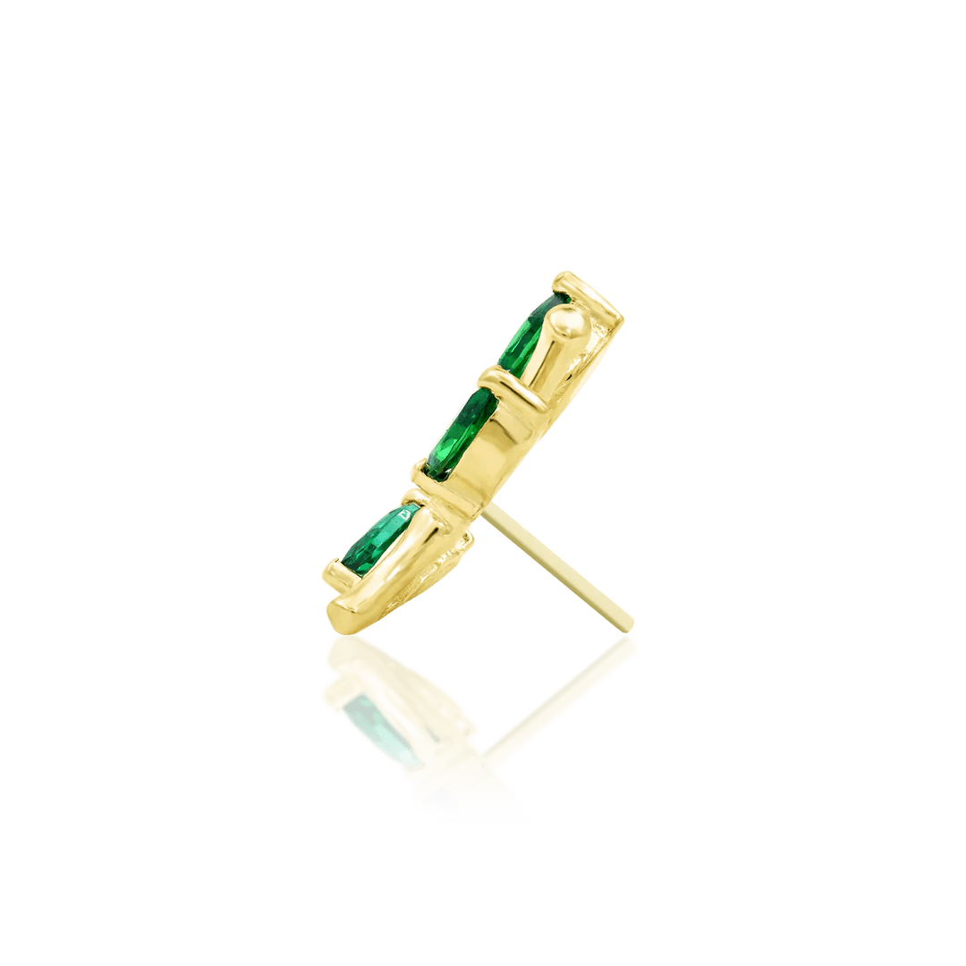 Bamboo Blossom  – 14K Gold Threadless End
