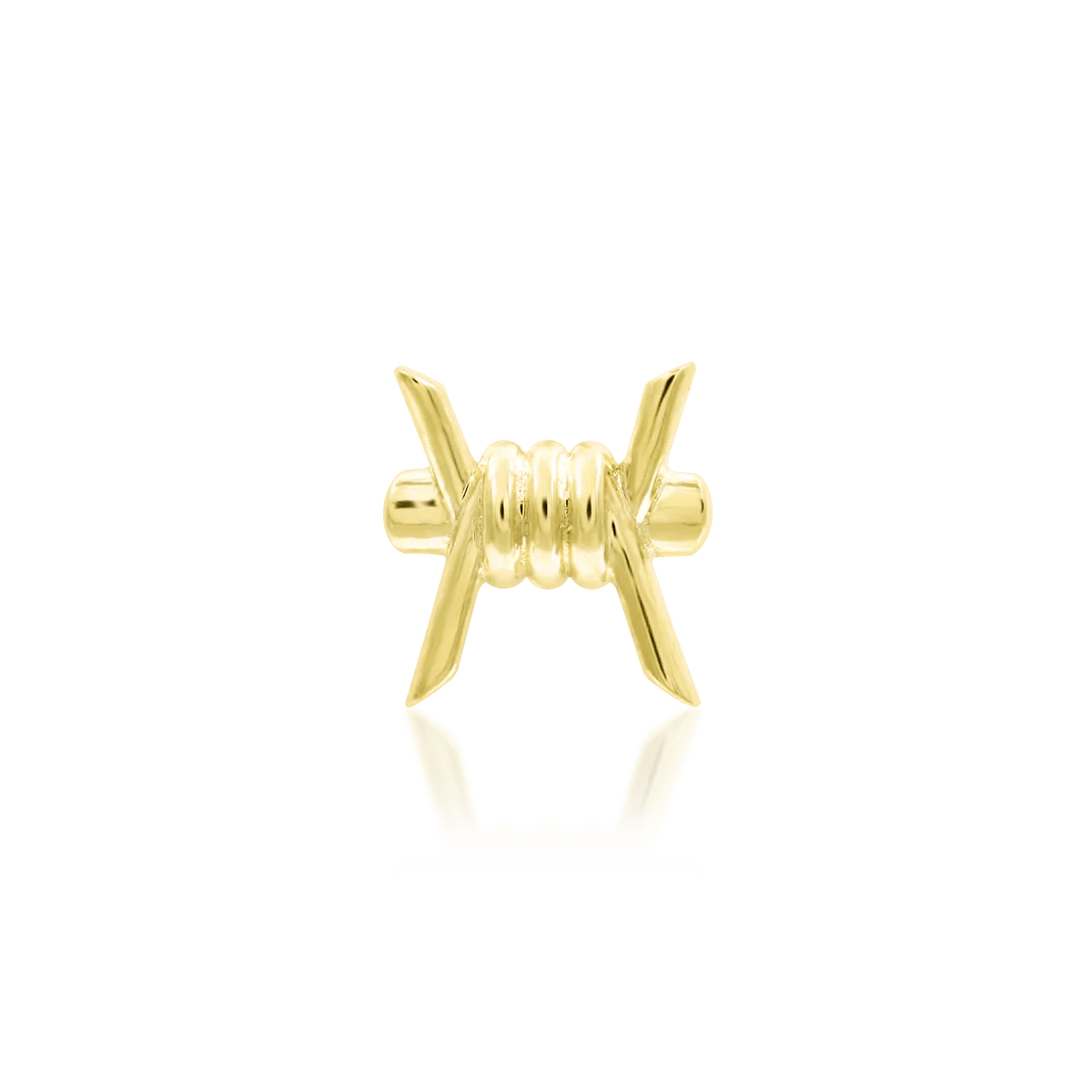 BARB-ARA 14K GOLD - THREADLESS END piercing-zone.com
