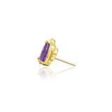 BAT WITH AMETHYST CZ 14K GOLD - THREADLESS END piercing-zone.com