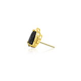 BAT WITH BLACK CZ 14K GOLD - THREADLESS END piercing-zone.com