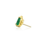 BAT WITH EMERALD CZ 14K GOLD - THREADLESS END piercing-zone.com