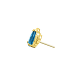 BAT WITH LIGHT SAPPHIRE BLUE CZ 14K GOLD - THREADLESS END piercing-zone.com