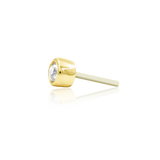 Bezel CZ – Classic Smooth Setting – 14K Gold Threadless End