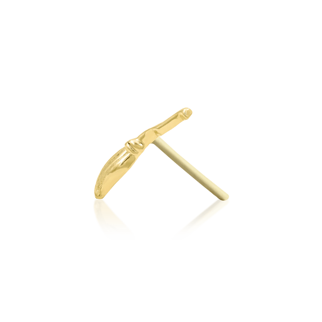 BROOM GOLD 14K  - THREADLESS END piercing-zone.com