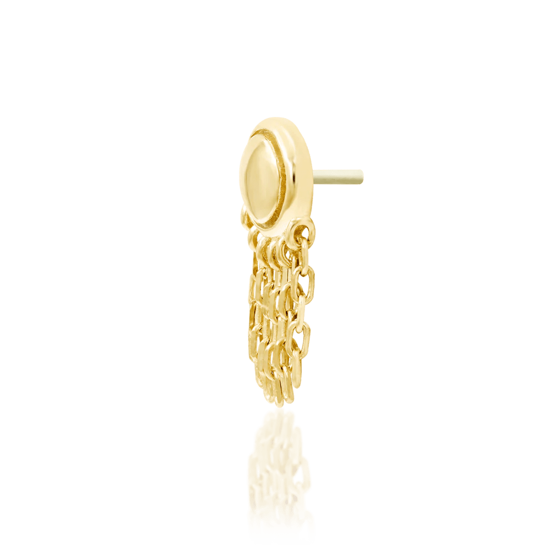 Charlie Chains – 14K Gold Threadless End with Chain Fringe