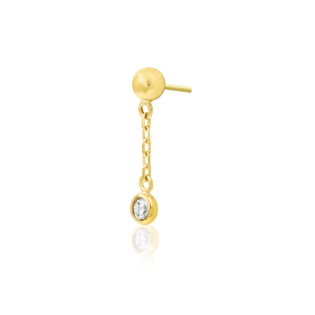 Daphne Chains – 14K Gold Threadless End with CZ Gemstone