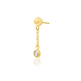 Daphne Chains – 14K Gold Threadless End with CZ Gemstone