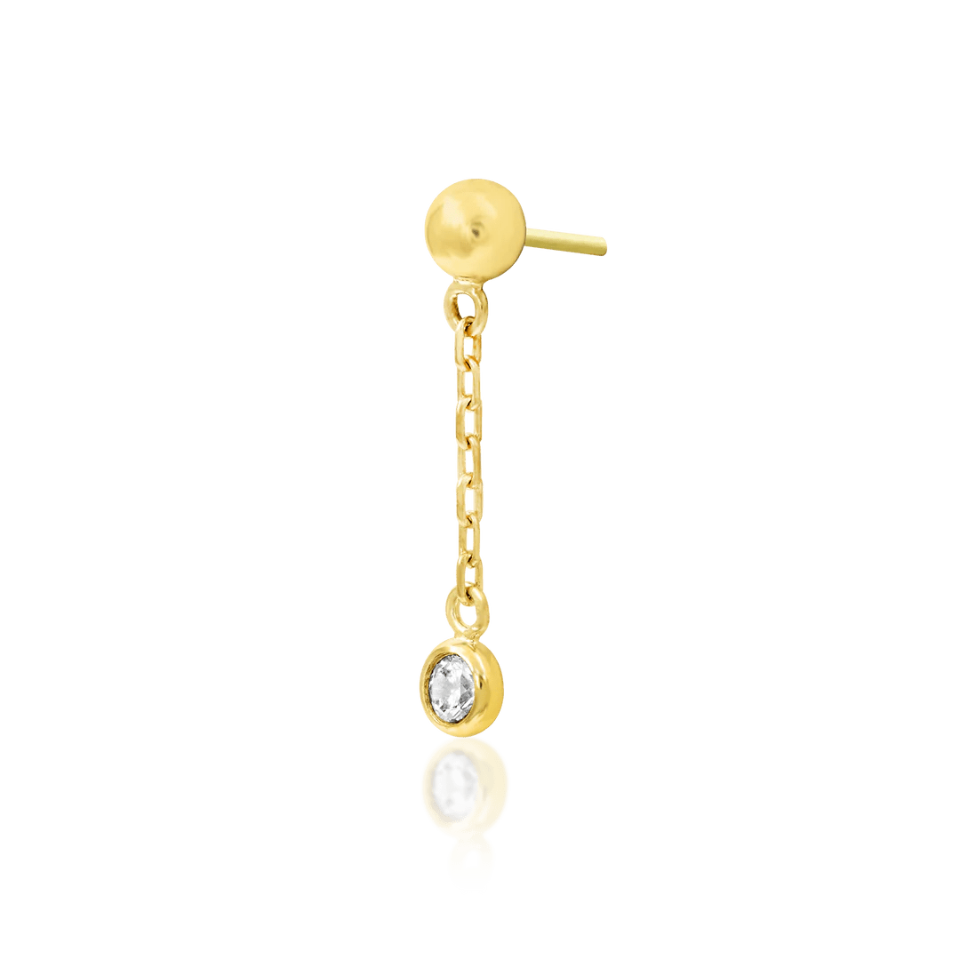 Daphne Chains – 14K Gold Threadless End with CZ Gemstone