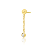 Daphne Chains – 14K Gold Threadless End with CZ Gemstone
