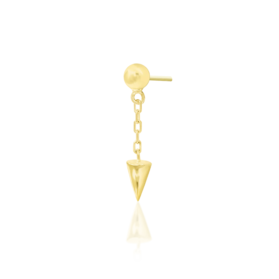 Darcy Chains – 14K Gold Threadless End with Spike Charm