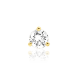 Diamant-Zinke - Gewindeloses Ende - 14K Gold