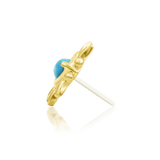 Garner – 14K Gold Turquoise Threadless End