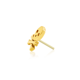 14K GOLD SKULL CROSSBONE - THREADLESS END piercing-zone.com