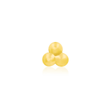 GOLD TRI-BEAD-14K GOLD piercing-zone.com