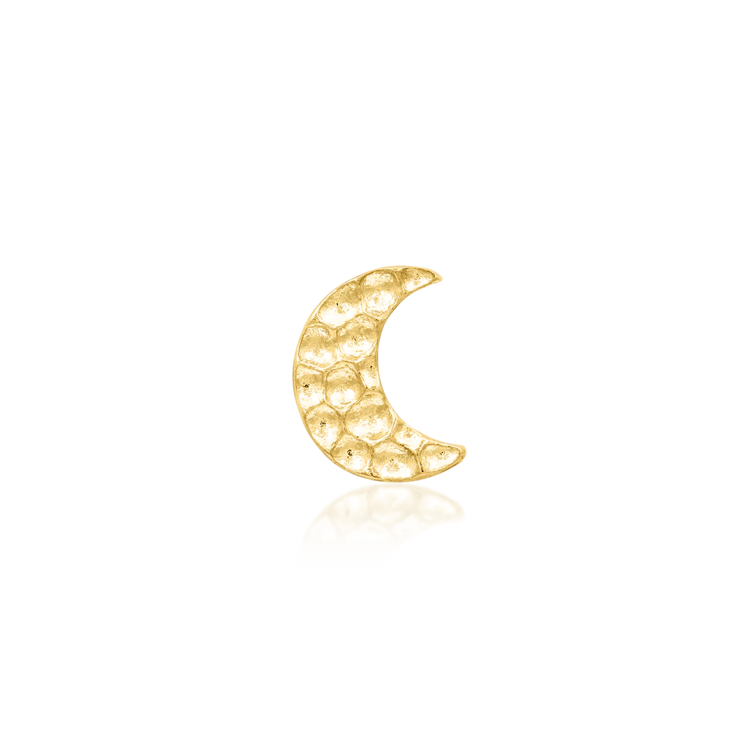 HAMMERED MOON-14K GOLD piercing-zone.com