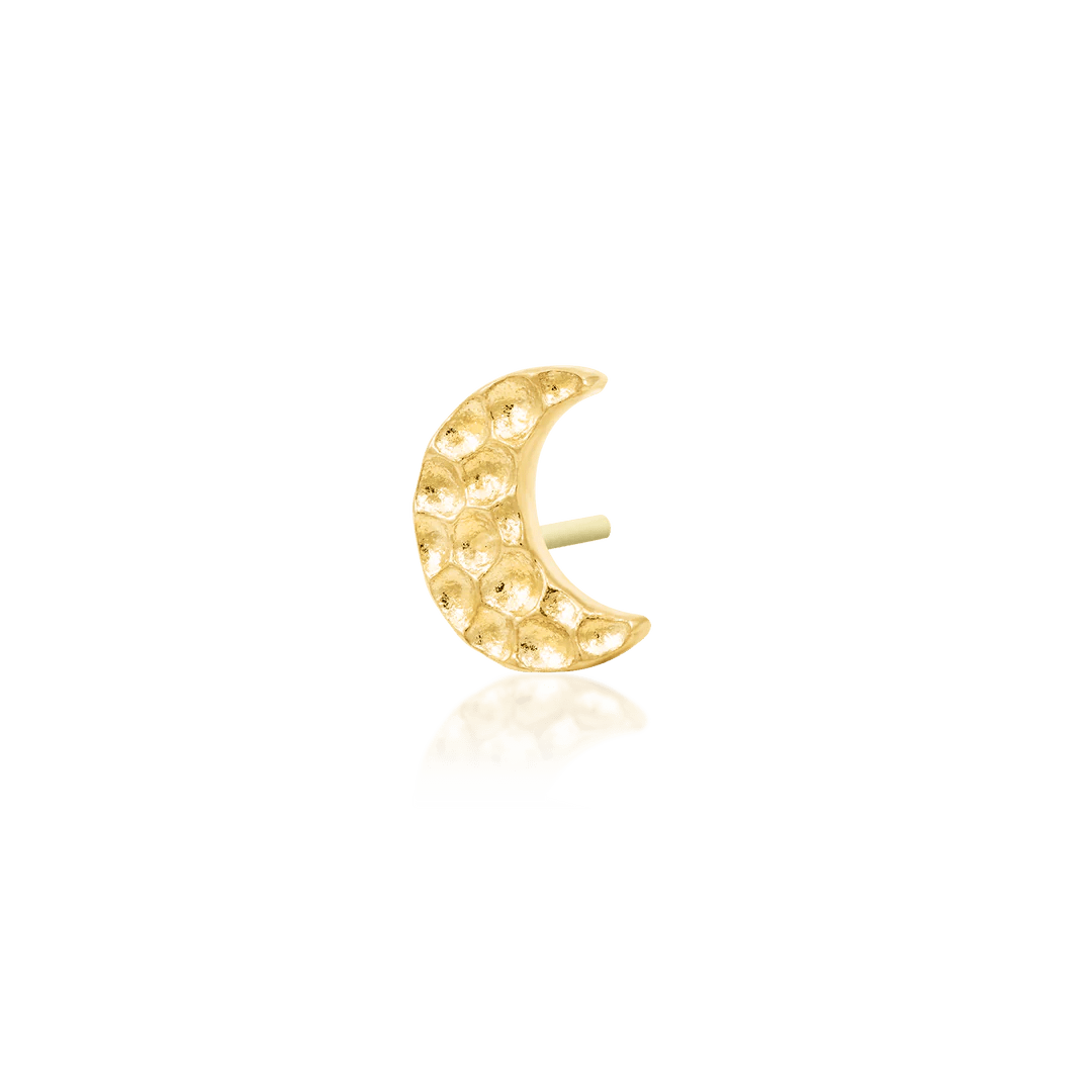 HAMMERED MOON-14K GOLD piercing-zone.com