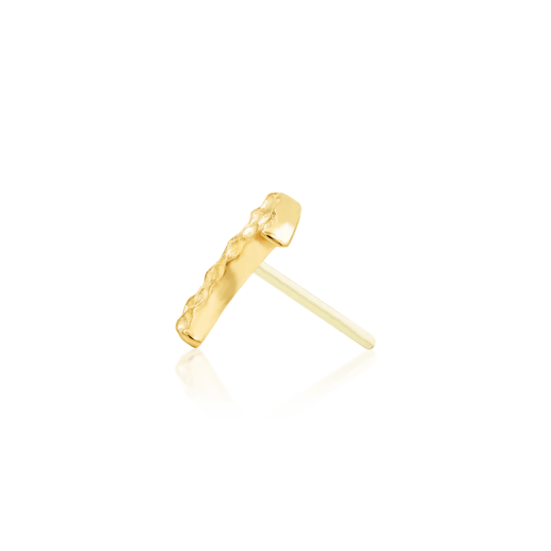 HAMMERED MOON-14K GOLD piercing-zone.com