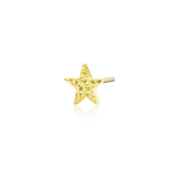 HAMMERED STAR-14K GOLD piercing-zone.com
