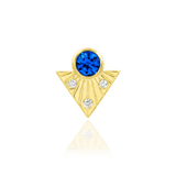 Haydn Blue Topaz – 14K Gold Threadless End