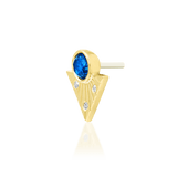 Haydn Blue Topaz – 14K Gold Threadless End