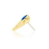Haydn Blue Topaz – 14K Gold Threadless End