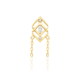 Iris Chains – 14K Gold & Cubic Zirconia Threadless End