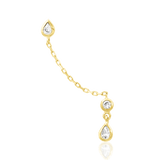 Islay Chains – 14K Gold & Cubic Zirconia Threadless End