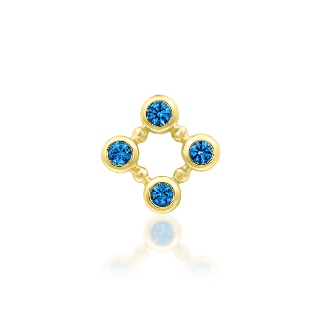 Lana Blue Topaz – 14K Gold Threadless End