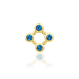 Lana Blue Topaz – 14K Gold Threadless End