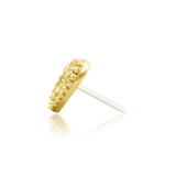 Lara – 14K Gold Textured Heart Threadless End