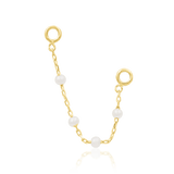 Louise Chains – 14K Gold Threadless End with Freshwater Pearls