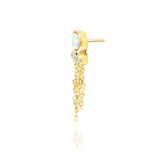 Maeve Chains Faux Opal & Cubic Zirconia – 14K Gold Threadless End