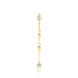 Maria Chains Cubic Zirconia – 14K Gold Threadless End