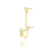 Mei Chains – 14K Gold, Opal & CZ Threadless End