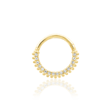Opulence - 14K Gold Pave Clicker with CZ