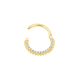 Opulence - 14K Gold Pave Clicker with CZ