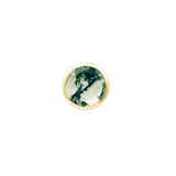 Moss Cab – 14K Gold Moss Agate Threadless End