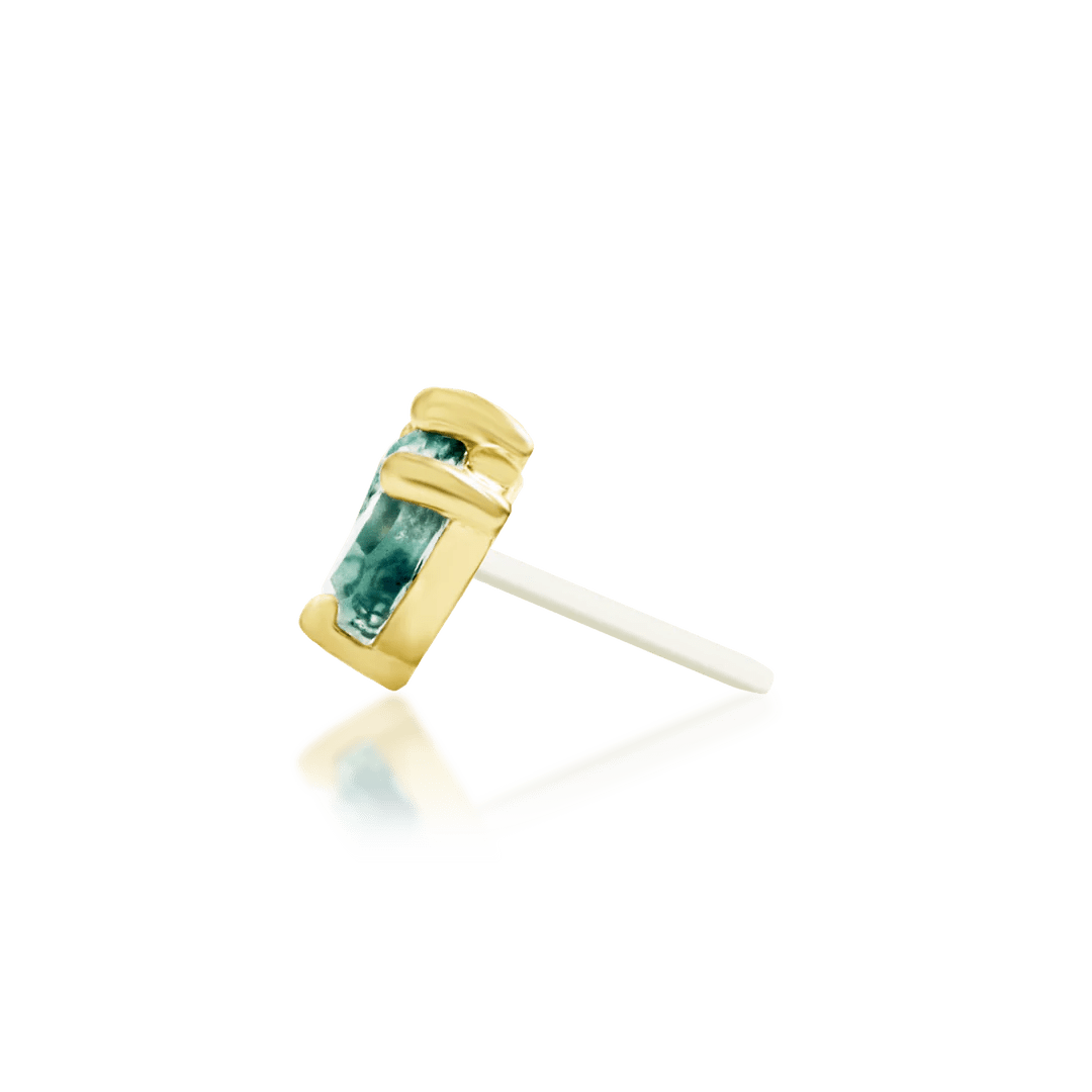 Moss Marquise Fan Decorative Charm – 14K Gold Threadless Jewelry