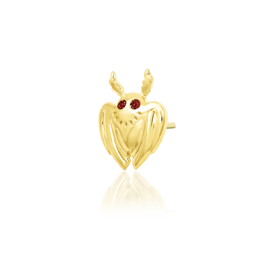 MOTHMAN 14K GOLD  - THREADLESS END piercing-zone.com