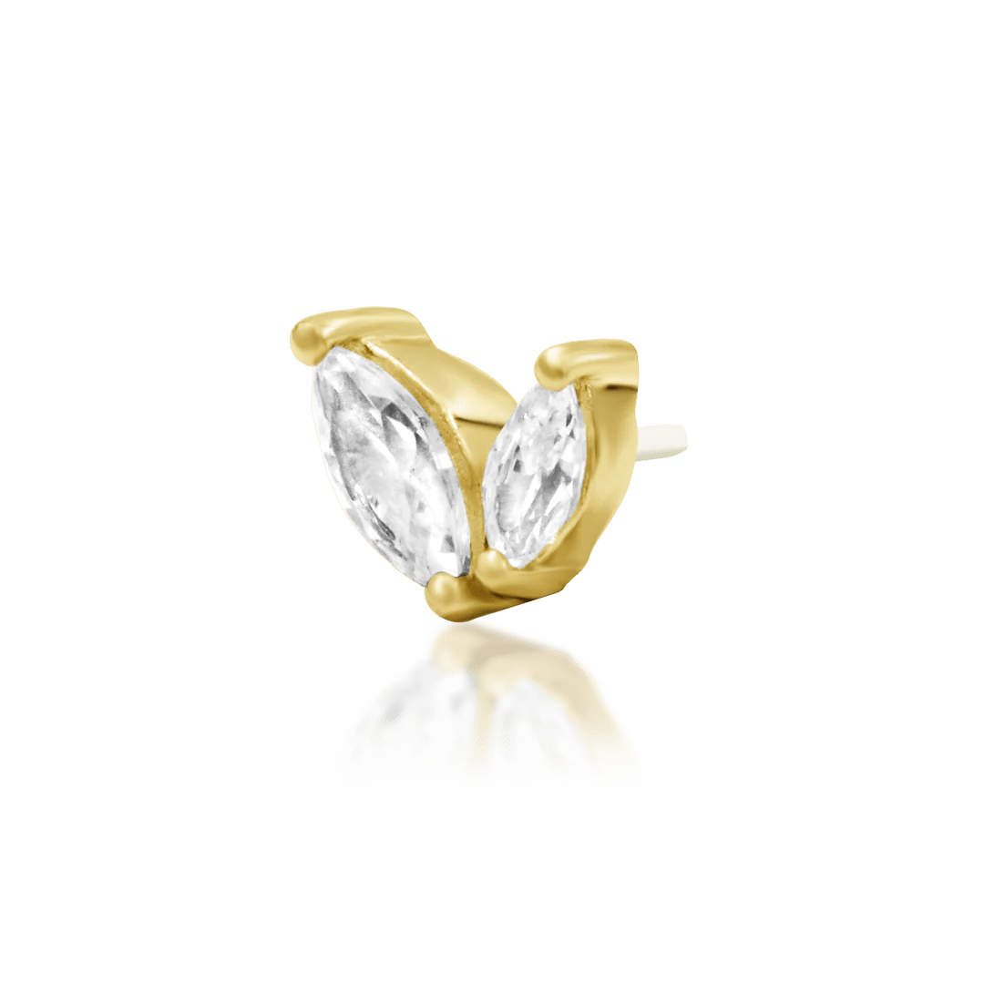 Top-down image of Ocie – delicate marquise stones in compact design