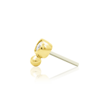 Olivia – CZ Bezel & Gold Bead – 14K Gold Threadless End