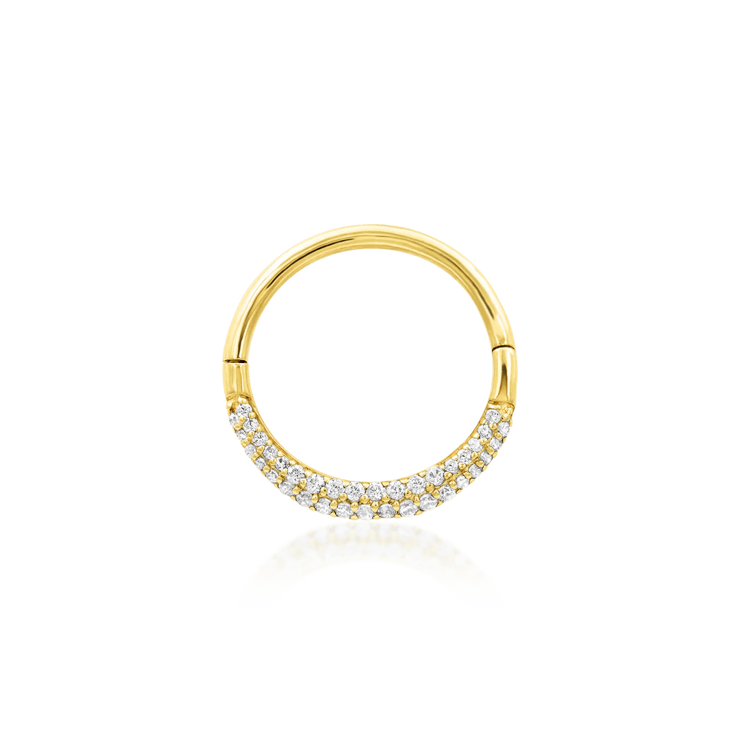 Opulence Clicker Ring – 14K Gold with Over 100 Swarovski CZ Stones
