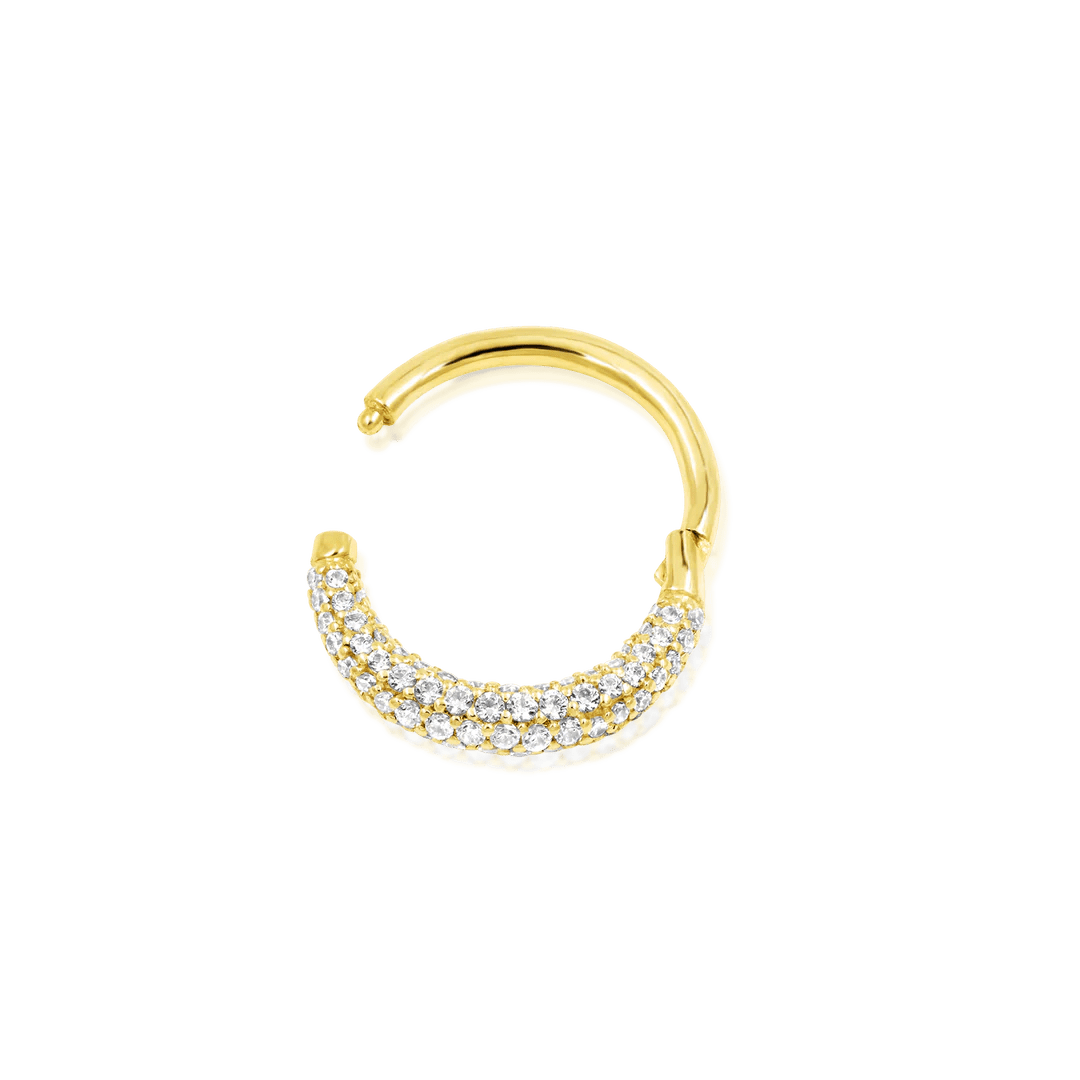 Opulence Clicker Ring – 14K Gold with Over 100 Swarovski CZ Stones