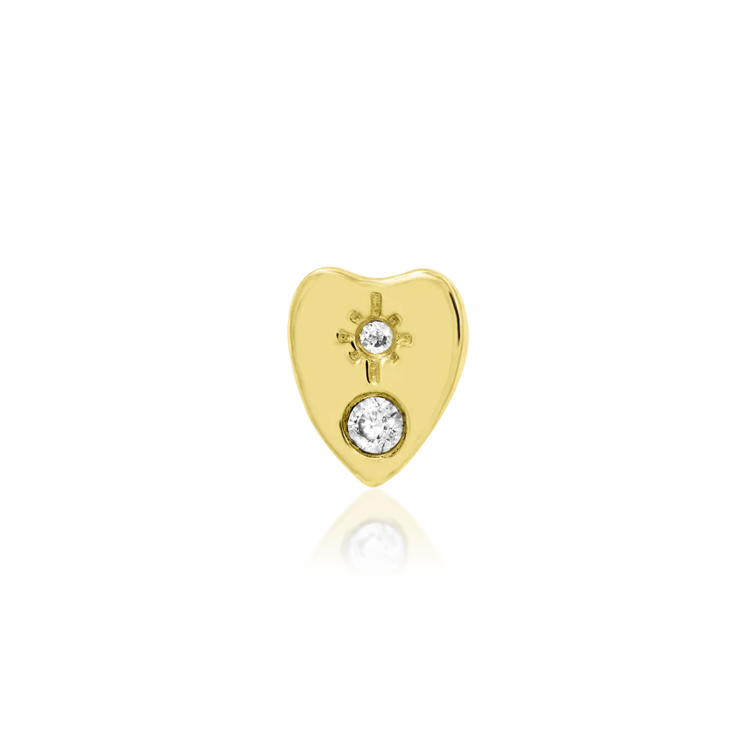 PLANCHETTE GOLD 14K  - THREADLESS END piercing-zone.com