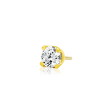 PRONG-SET CZ-14K GOLD piercing-zone.com