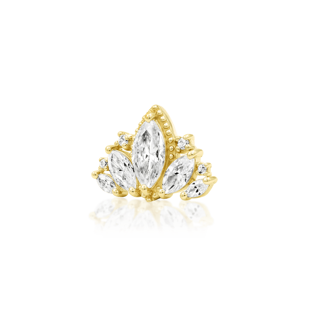 QUEEN NAVEEN-14K GOLD piercing-zone.com
