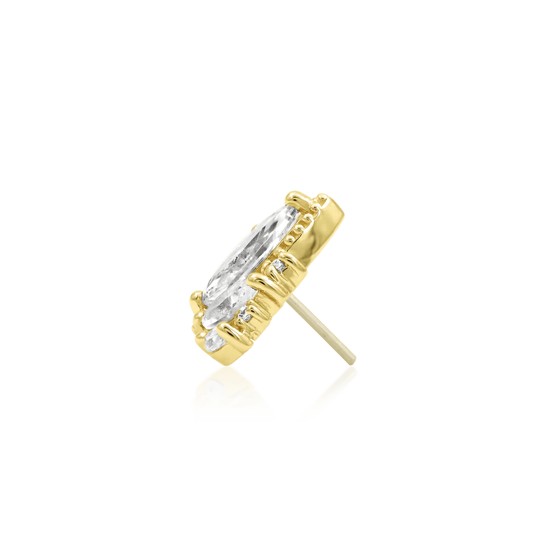 QUEEN NAVEEN-14K GOLD piercing-zone.com